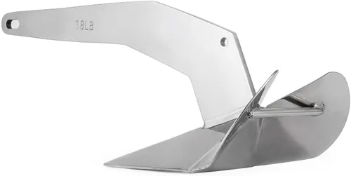 Miniatura 4 de ISURE MARINE Ancla triangular resistente de acero inoxidable estilo delta/ala para barco, 11 libras, 13 libras, 16 libras, 17.5 libras, 22 libras