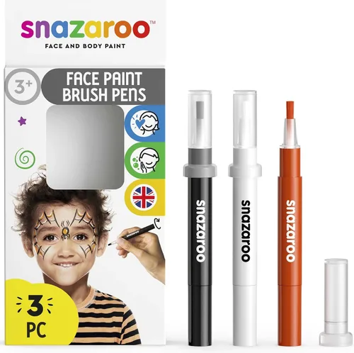 Miniatura 13 de Snazaroo Juego de 5 pinceles de pintura facial, monocromáticos