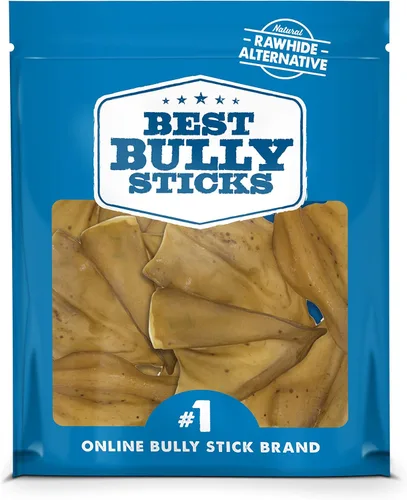 Miniatura 10 de Best Bully Sticks Orejas de vaca de corte grueso para perros, 12 unidades (paquete de 1), naturales, alimentadas con pasto, de corral libre, un solo