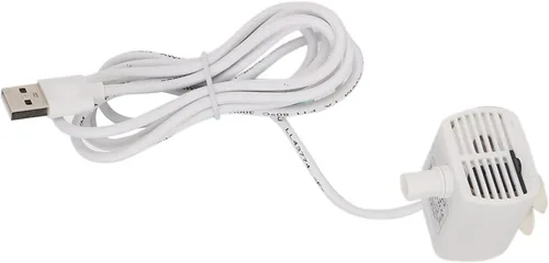 Miniatura 8 de JTLB Bomba de fuente de agua para gatos, repuesto de bomba USB blanca de 7 x 7 x 5, bomba de agua sumergible para acuario de peces, dispensador