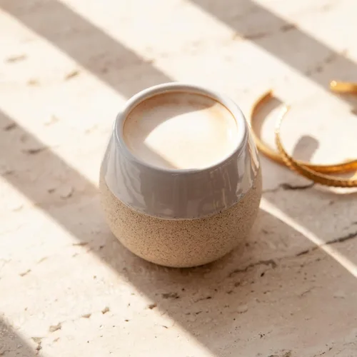 Miniatura 7 de Juego de 4 tazas de café espresso de cerámica, capacidad de 4.5 onzas, tazas de café pequeñas y modernas, aptas para lavavajillas, tazas de café