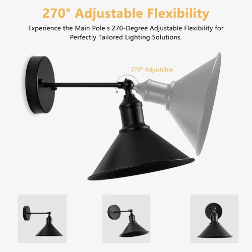 Miniatura 6 de Juego de 2 apliques de pared inalámbricos vintage negros a pilas, luces LED inalámbricas con control remoto, para dormitorio, casa de campo