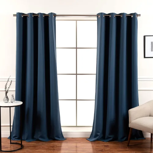 Miniatura 20 de Best Home Fashion Cortinas Opacas 2 Paneles - Tratamiento de Ventana con Aislamiento Térmico Premium Cortinas Opacas para Dormitorio - Parte Castaño