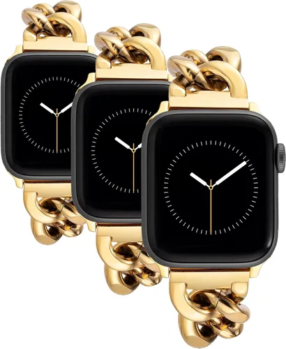 Miniatura 18 de Pulsera de cadena de moda Anne Klein para Apple Watch, segura, ajustable, correa de repuesto para Apple Watch, se adapta a la mayoría de las muñecas