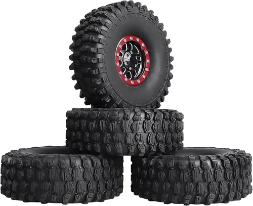 RC Crawler 1.9 Beadlock Juego de ruedas y neumáticos para escala 1/10 Axial SCX10 TRX4 RC4WD Redcat Gen8 Gen7 Rock Crawling todo terreno Llantas