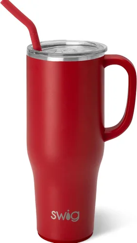 Miniatura 15 de Swig Life Mega Taza de 30 oz, Vaso de 30 oz con Asa y Pajita, Compatible con Portavasos, Apto para Lavavajillas, Vaso Aislado Extra Grande, Botella