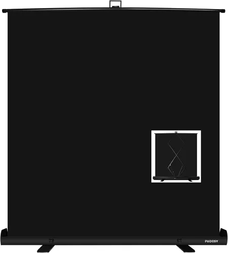 Black Backdrop Screen, Collapsible Retractable Chroma Key Photo Background | 74 x 76in Portable Chromakey Panel, Wrinkle Resistant, Pull Up,