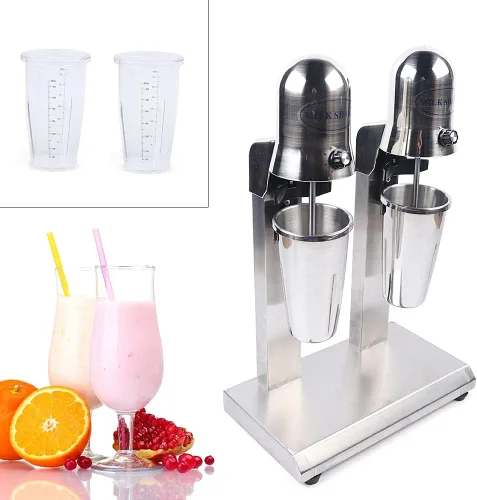 Miniatura 10 de Máquina comercial de batido de leche de acero inoxidable, máquina de sacudida de leche de acero inoxidable, mezclador de bebida de doble cabezal