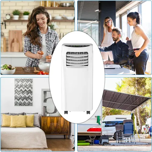 Miniatura 7 de Aire acondicionado portátil 3 en 1, unidad de aire acondicionado de piso frío de 8000 BTU con deshumidificador, control remoto, kit completo