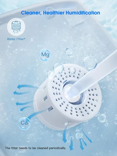 Miniatura 9 de Humidificador de 26L/5.7 galones para habitación grande, 3000 pies cuadrados, niebla fría de gran tamaño, humidificadores silenciosos de 38 horas