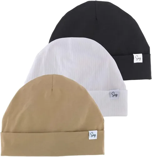 Miniatura 74 de Gorro de punto para recién nacido, para niños y niñas, con forro de satén sedoso, gorro para niños pequeños
