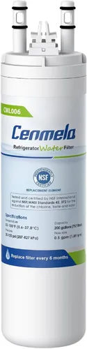 WF3CB Filtro de agua de repuesto, Compatible con Frigidaire WF3CB, Pure Source 3, 706465, 242069601, 242086201, 242017800, WF425, Altura 9 pulgadas,