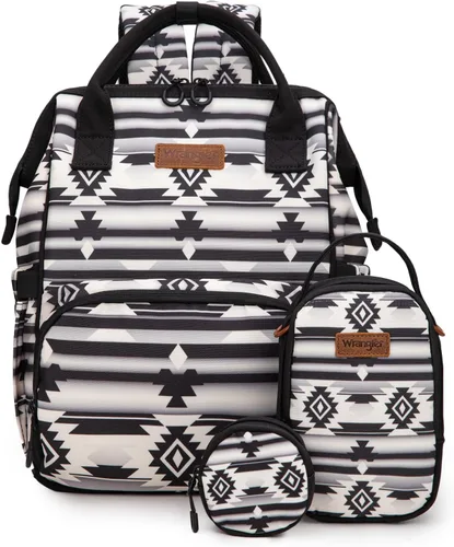 Miniatura 16 de Montana West Wrangler Callie Mochila de Pañales con Estuche para Chupete, Bolsa para Biberón, Conjunto de Bolsa de Viaje Multifuncional para Bebé