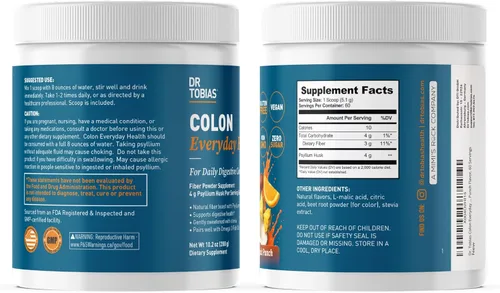 Miniatura 9 de Dr. Tobias Colon 14 Day Cleanse & Colon Everyday Health Fruit Punch - Limpiador de colon a corto plazo y bebida diaria de fibra de psyllium