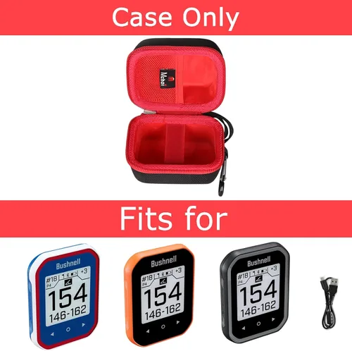 Miniatura 7 de Mchoi Funda GPS de golf adecuada para Bushnell Golf Phantom 2/3, para Swami KISS 2.0 Golf Handheld GPS Rangefinder, rojo, solo funda