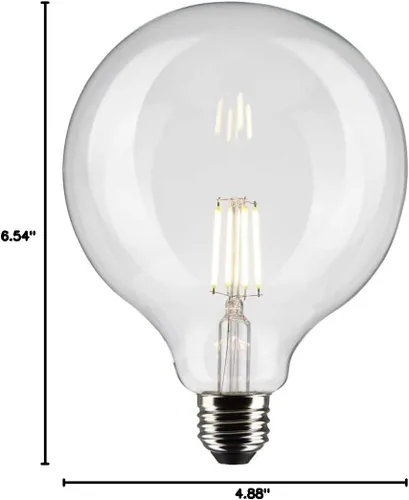 Miniatura 9 de Satco 6Pk 6w G40 Globo Filamento LED 4000K Base Mediana Regulable - 60W Equiv