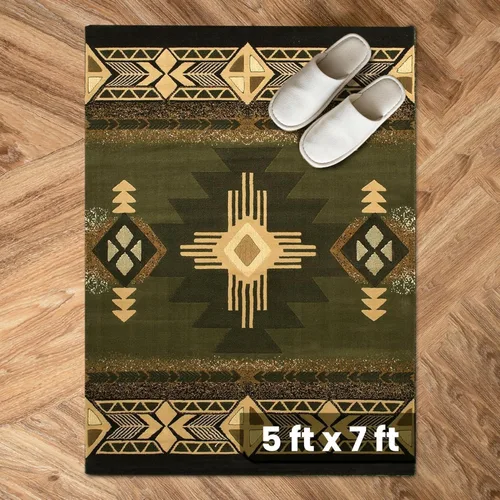 Miniatura 52 de YHSF South West - alfombra estilo nativo americano del suroeste C318 - fácil de limpiar, gruesa, suave, duradera, alfombra inspirada en tribus