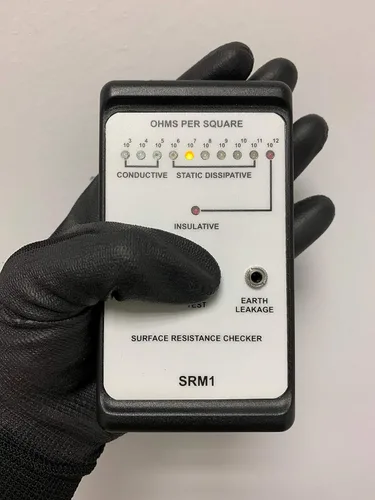 Miniatura 4 de 12 pares de guantes de trabajo antiestáticos ESD, guantes de seguridad con revestimiento de poliuretano calibre 13 para montaje electrónico.