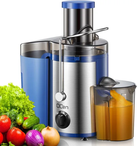 Miniatura 12 de Máquina exprimidora, extractor centrífugo de 800 W con boca ancha de 3 pulgadas, canal de alimentación para frutas y verduras, fácil de limpiar