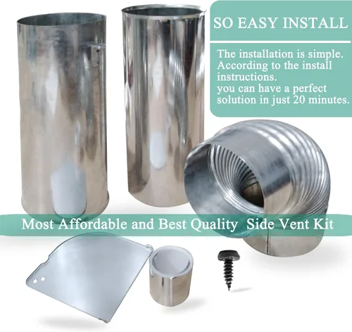 Miniatura 7 de 3911EZ9131X 383EEL9001B Kit de ventilación lateral universal para secador LG, conjunto de kit de ventilación compatible con Kenmore/Sears, pieza
