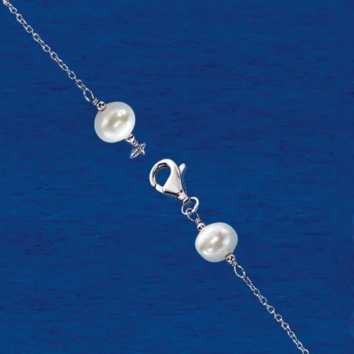 Miniatura 6 de Ross-Simons 6-10mm Cultured Pearl Station Necklace in Sterling Silver
