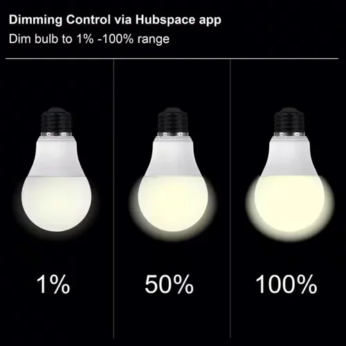 Miniatura 2 de Bombilla LED inteligente equivalente a 60 W, bombilla LED inteligente A19 sintonizable con control de voz (1 bombilla) funciona con Google y Alexa
