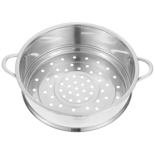 Cabilock Cesta de vapor de acero inoxidable con asas dobles de 10.62 x 8.26 x 2.75 pulgadas, inserto de vapor de alimentos para cocina, albóndigas,