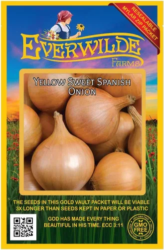 Miniatura 4 de Everwilde Farms - Semillas de cebolla española dulce amarilla de 1 onza - Gold Vault