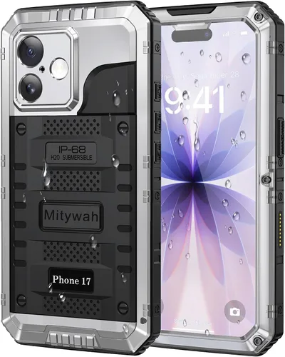 Miniatura 79 de Mitywah Funda impermeable para iPhone 7/iPhone 8 / iPhone SE 2020, funda de metal resistente de grado militar, protección de cuerpo completo