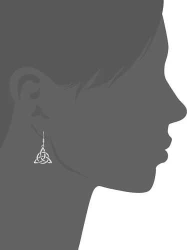 Miniatura 2 de Amazon Essentials Aretes de plata de ley chapados en oro, triquetra celta con nudo de trinidad, (anteriormente colección Amazon)