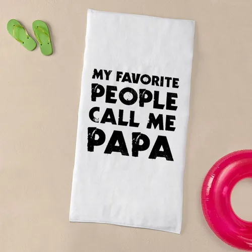 Miniatura 3 de CafePress My Favorite People Call Me Papa - Toalla de algodón absorbente de 30 x 60 pulgadas, suave para playa y piscina