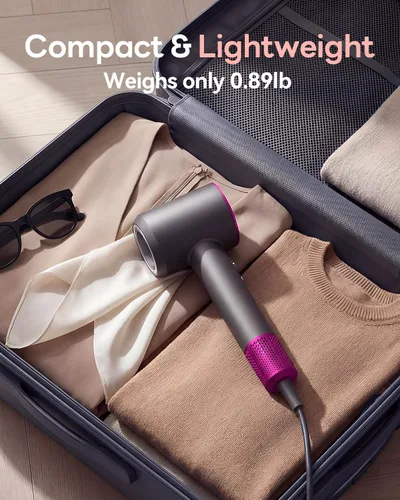 Miniatura 9 de Secador de pelo, 160000RPM con negativo iónico de 1,640.4 ft, secador de pelo con difusor, secador de pelo de secado rápido para mujeres y hombres