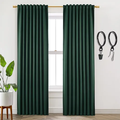 Miniatura 17 de SHINELAND Cortinas opacas cortas para ventanas de dormitorio, cortinas de baño, 45 pulgadas de largo