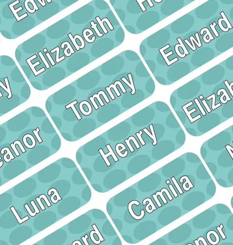 Miniatura 19 de Etiquetas de Nombre Personalizadas para Niños – 60 Etiquetas Impermeables de Pelar y Pegar para Ropa, Cajas de Almuerzo, Botellas de Agua, Bolsas