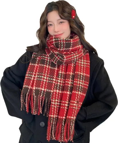 Miniatura 71 de iCuviy Bufanda grande de moda para invierno, chales y envolturas para mujer, extra suave, sensación de cachemira, bufandas frías para mujer