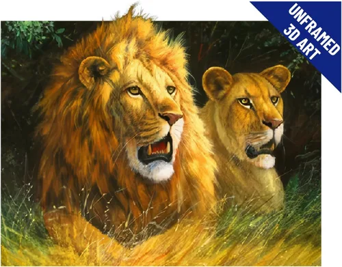 Miniatura 8 de Póster 3D de león, tigre y lobo con lengua hacia fuera 11.8 x 15.7 pulgadas Pósteres e imágenes de animales salvajes Regalos de recuerdos