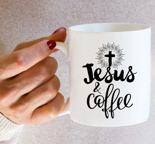 Miniatura 88 de Retreez Taza divertida – This Girl Runs on Coffee + Jesus - Tazas de café de cerámica de 11 onzas – Divertido, sarcasmo, sarcástico, motivacional