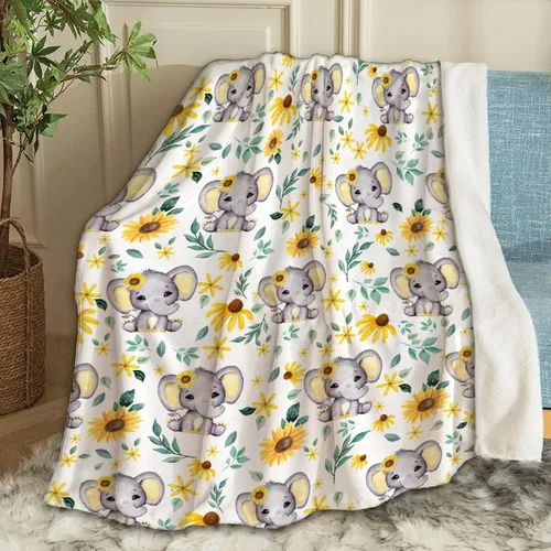 Miniatura 24 de Manta de bebé personalizada con nombre, manta personalizada con nombre de elefante, regalos para recién nacidos, mantas súper suaves para cama