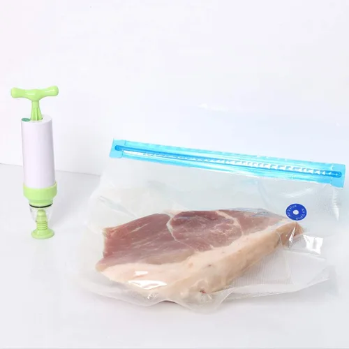 Miniatura 7 de Bolsa de vacío manual Succión Sello de alimentos Bolsa de almacenamiento Herramienta de compresión Bolsa de vacío Aire de succión