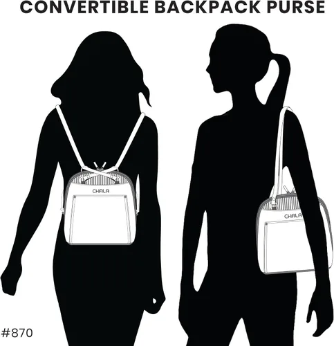 Miniatura 8 de CHALA Mochila convertible - Bolso de hombro convertible para mujer con correa ajustable
