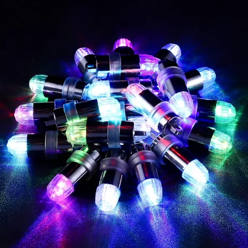 Miniatura 10 de 30 luces LED de fiesta con pilas, iluminación de temporada para globos, linternas de papel, impermeables, color blanco cálido