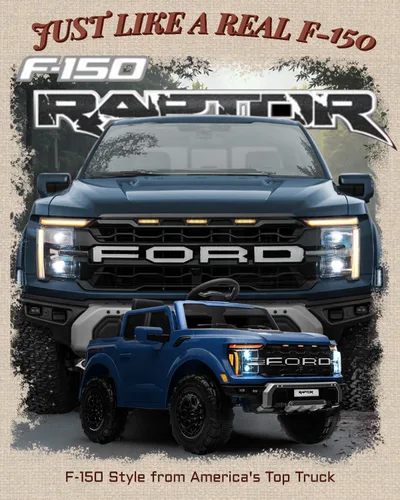 Miniatura 2 de First Ride On Auto Eléctrico de 12V para Niños, Ford F-150 Raptor con Licencia Juguetes de Paseo para Niños Pequeños con Control Remoto, Camión