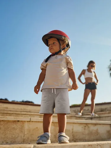 Miniatura 4 de Resinta Paquete de 4 pantalones cortos de punto para bebés y niños pequeños, pantalones cortos deportivos con bolsillo