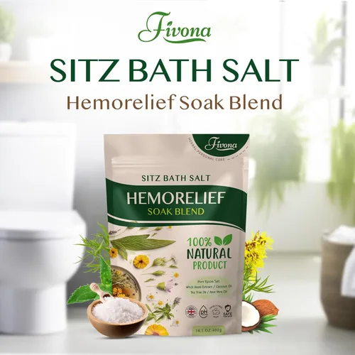 Miniatura 7 de Tratamiento de hemorroides Sitz Bath Salt – Mezcla de remojo natural de sal de Epsom con aceites esenciales, recuperación posparto y alivio