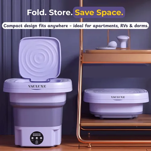 Miniatura 6 de Mini lavadora de 16 L púrpura portátil para apartamentos, dormitorios, casas rodantes - Lavadora compacta de lavandería con motor potente y bajo