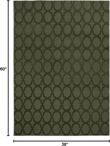 Miniatura 230 de Garland Rug Sparta - Alfombra antideslizante de polipropileno de 2 pies x 12 pies, color negro, ideal para salas de estar y pasillos, elegante
