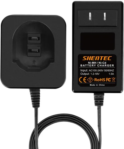 Shentec Cargador XRP de 1.2V-18V DC9310 DW9116 DC9320 DC9319 Compatible con Dewalt 7.2V 9.6V 12V 14.4V 18V Ni-MH/Ni-Cd Pod Style Baterías DW9057