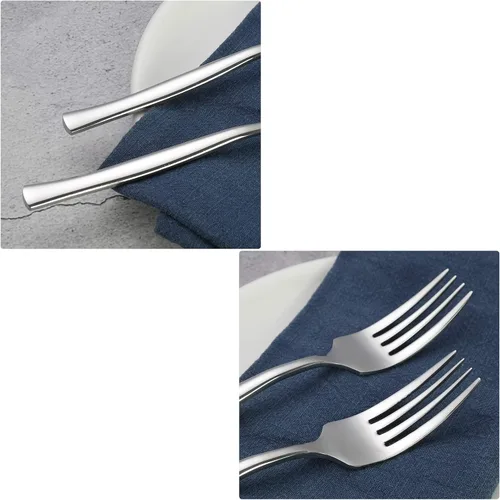 Miniatura 3 de Tenedores de postre de 12 piezas, tenedor de ensalada de acero inoxidable
