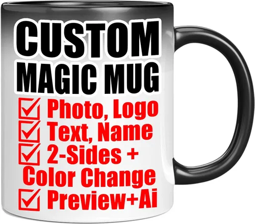 Miniatura 13 de Taza de café personalizada – Tazas personalizadas con texto en imagen, logotipo personalizado con nombre, taza de cerámica – Cumpleaños