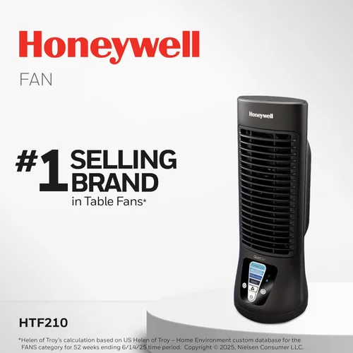 Miniatura 2 de Honeywell QuietSet - Ventilador de mesa personal, ventilador de escritorio personal oscilante con funcionamiento silencioso, 4 niveles de potencia